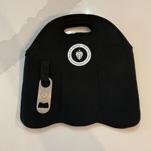Neoprene 6 pack carrier with bottle opener